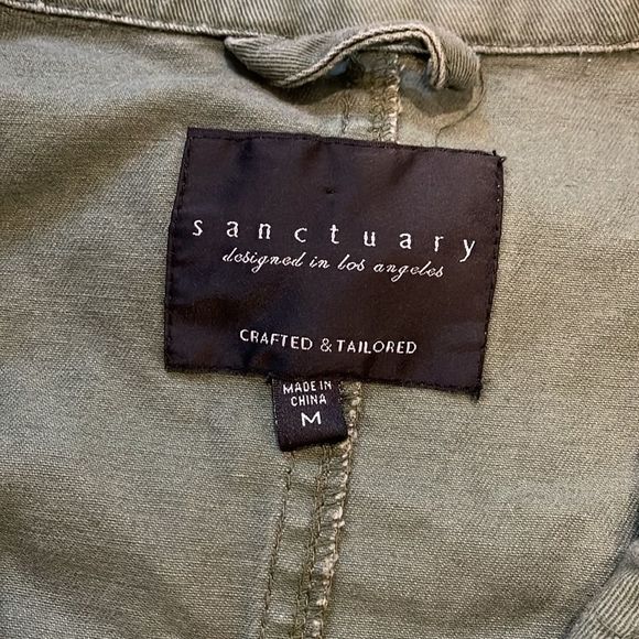 Sanctuary Cropped Utility Jacket Green M - Picture 4 of 4
